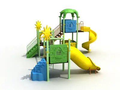  3D Metal Turtle Playpen 050 3D model