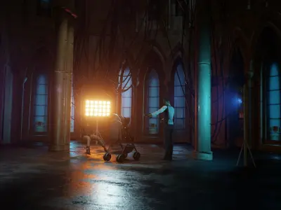 Blender epic scene Low-poly 3D model