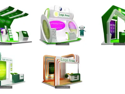 Booth Exhibition Stand G17 3D Model Pack