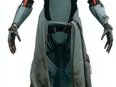 Sci-Fi Robot 3D Model - Mech Character for Games Low-poly 3D model