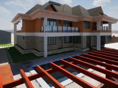 5 Bedroomed Villa Exterior and Interior 3D model