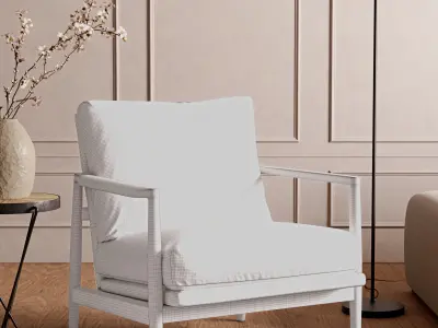 Article - Bavel Charme Tan Lounge Chair 3D model