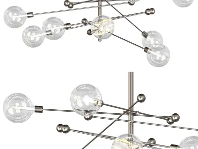 Chandelier Gallotti  Radice Balls Nickel 8  3D model