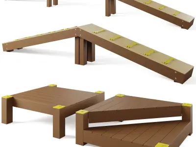 Dog park equipment and obstacles by Superior Amenities 3D model