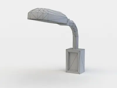 Light lamp with metal base Low-poly 3D model
