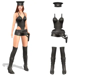 One Piece Body Suit Low-poly 3D model