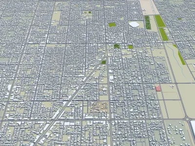 Hafar al-Batin Saudi Arabia Low-poly 3D model