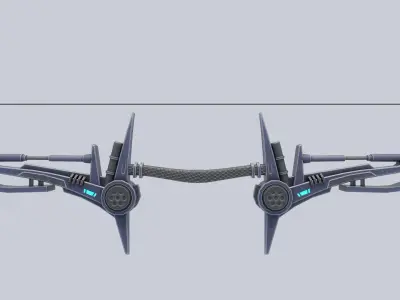 Scifi bow Low-poly 3D model