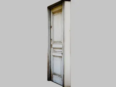 White Door Low-poly 3D model get
