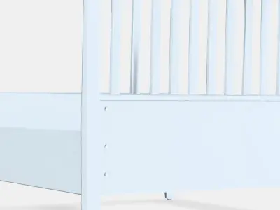 IDANAS Bed frame 2 Low-poly 3D model