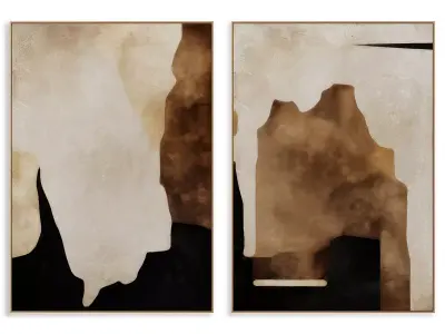 Abstract Painting Frame set 3D model 885