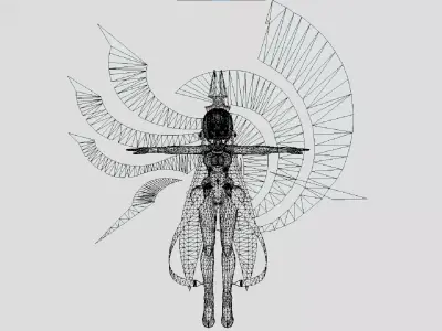 Luxia - Cyber Djinn - Gunvolt Record Cychronicle -  Anime Girl Low-poly 3D model