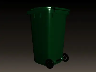 Garbage Bin Low-poly 3D model
