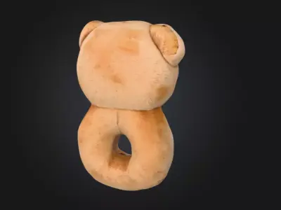 Teddy Bear Rattle Low-poly 3D model