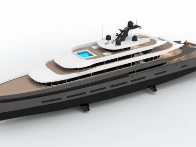 July Morning Luxury Yacht 3D model