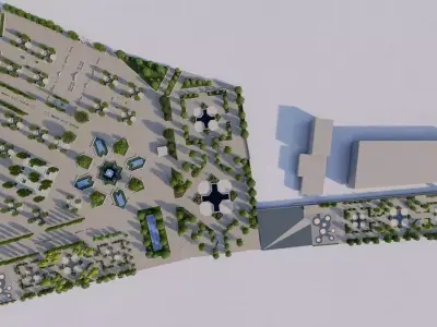 Master park-public park-Private Park Landscape 3D model