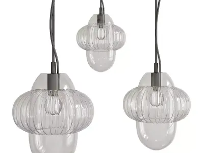 Siru OROUND Blown glass pendant lamp low poly 3d model Low-poly 3D model