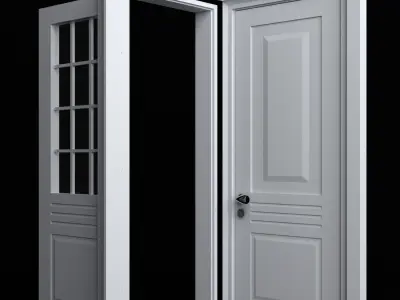Free Plastic Door Free 3D model