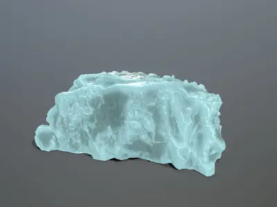 Ice Mountain Low-poly 3D model