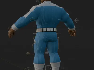 Ben Grimm 3D Model Fortnite The Thing Rigged PBR FBX OBJ Low-poly 3D model