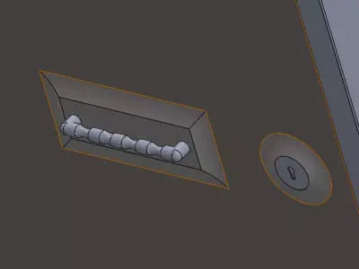 Small Steel Cabinet for Decor and Projects Free low-poly 3D model