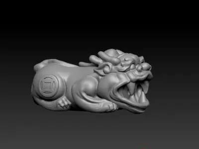 Pixiu Face Bracelet 3D print model 3D print model