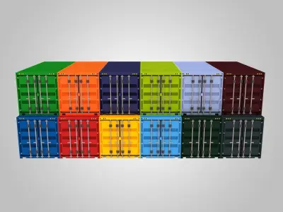 Voxel Shipping Containers Pack