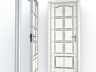 Door Delphine and Doorknob 3D model