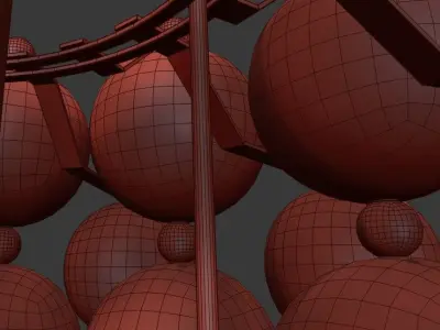 Beautiful Pair Of Chandeliers Attributed to Seguso 3D model