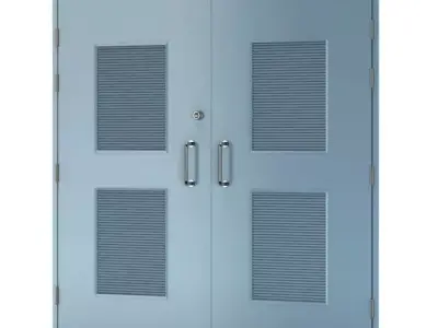 White Modern Doors 3D model