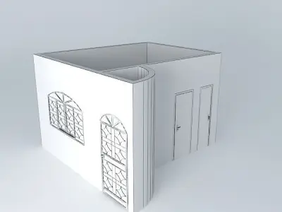 regiorkut house with doors and windows Free 3D model