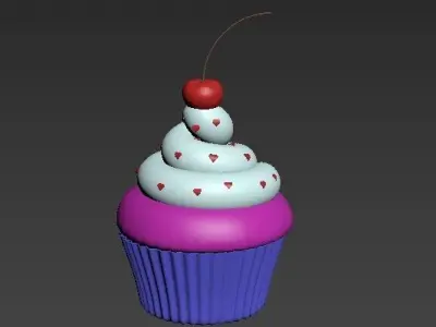 Cupcakes cupcake Low-poly 3D model