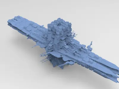 Cross Space station 4  3D model