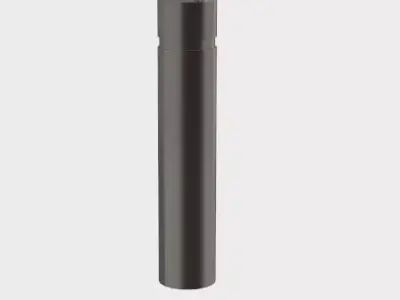 Minimalistic Metal Bollard  Low-poly 3D model
