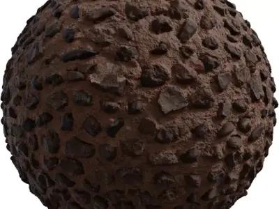 Cobblestone Set in Clay Texture