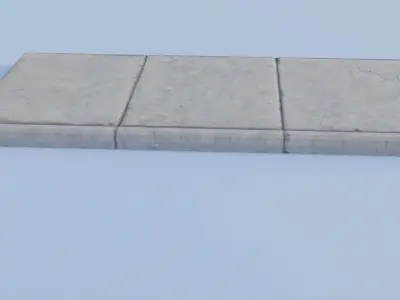 CITY PACK 1 Street Light and SideWalk Free low-poly 3D model