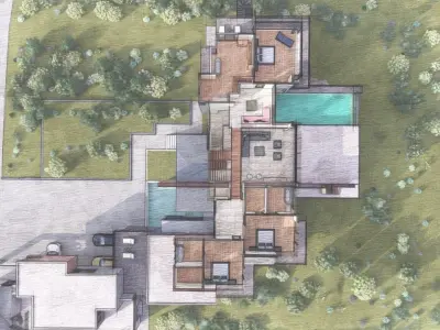 Casa Scene-villa-modern house 3D model 69
