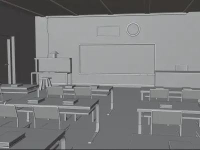 Highschool classroom 3D model