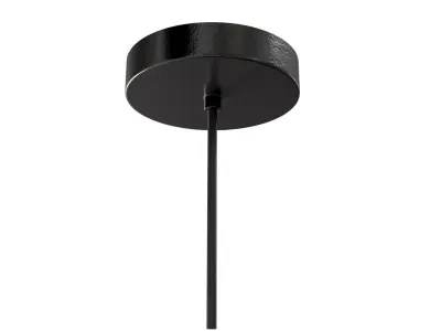  Kenroy Snaggle 1 Light Rattan Pendant with Black Finish 3D model