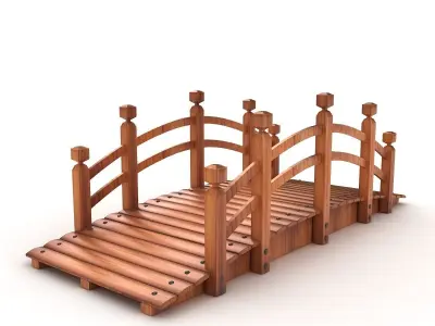 Wood Bridge  3D model