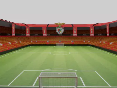 Benfica Football Stadium Low-poly 3D model
