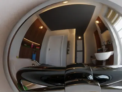 Blender 3D - Bathroom Interior with Procedural Shaders 3D model