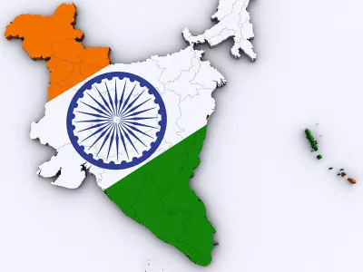 Map of India 3D model