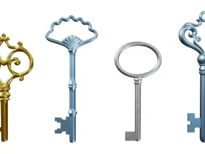 Keys Pack - 10 in 1 3D model