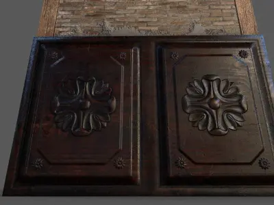 Old Wall Bricks Low-poly 3D model