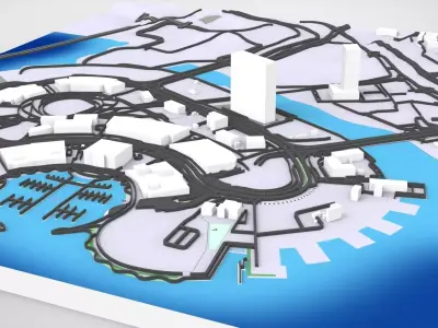 Dubai Creek Harbour Neighborhood in Dubai 3D model