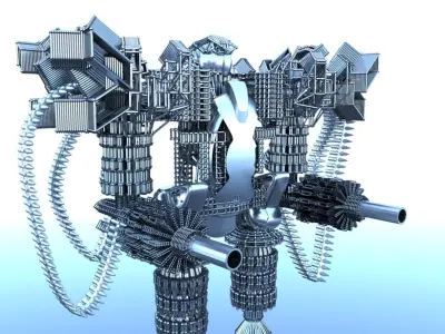 Robot Cyborg SciFI Game Character 3D model