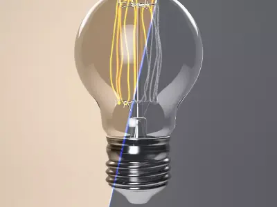 3D Spherical Bulb 3D model