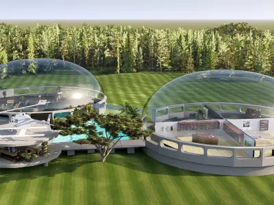 Futuristic Dome House 3D model
