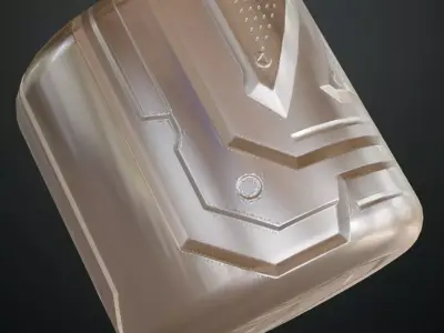 Silver Sci-fi Metal Plate PBR Seamless Texture